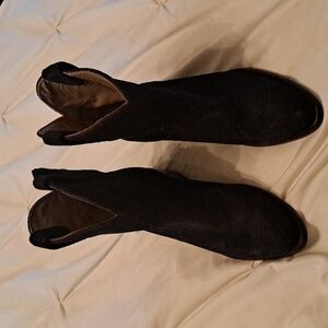 Tecovas women's blue suede boots